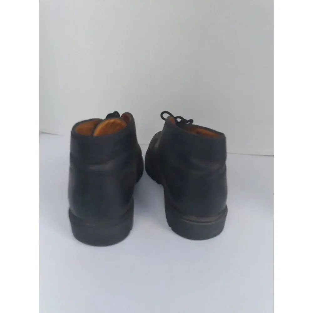 Classic‎ Black Leather Chukka Boots Lace-up Ankle Desert Combat Work Boots